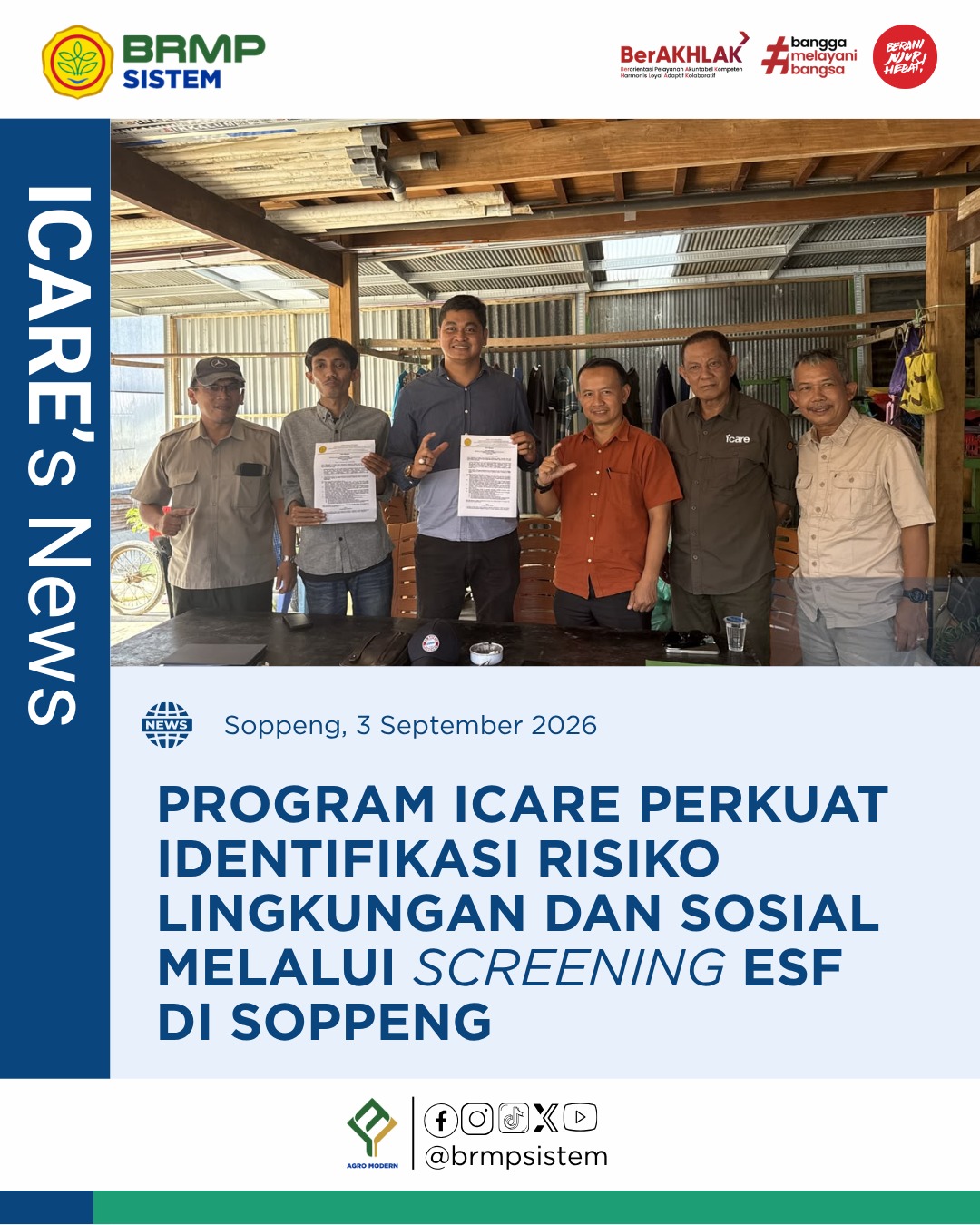 Program ICARE Perkuat Identifikasi Risiko Lingkungan dan Sosial melalui Screening ESF di Soppeng