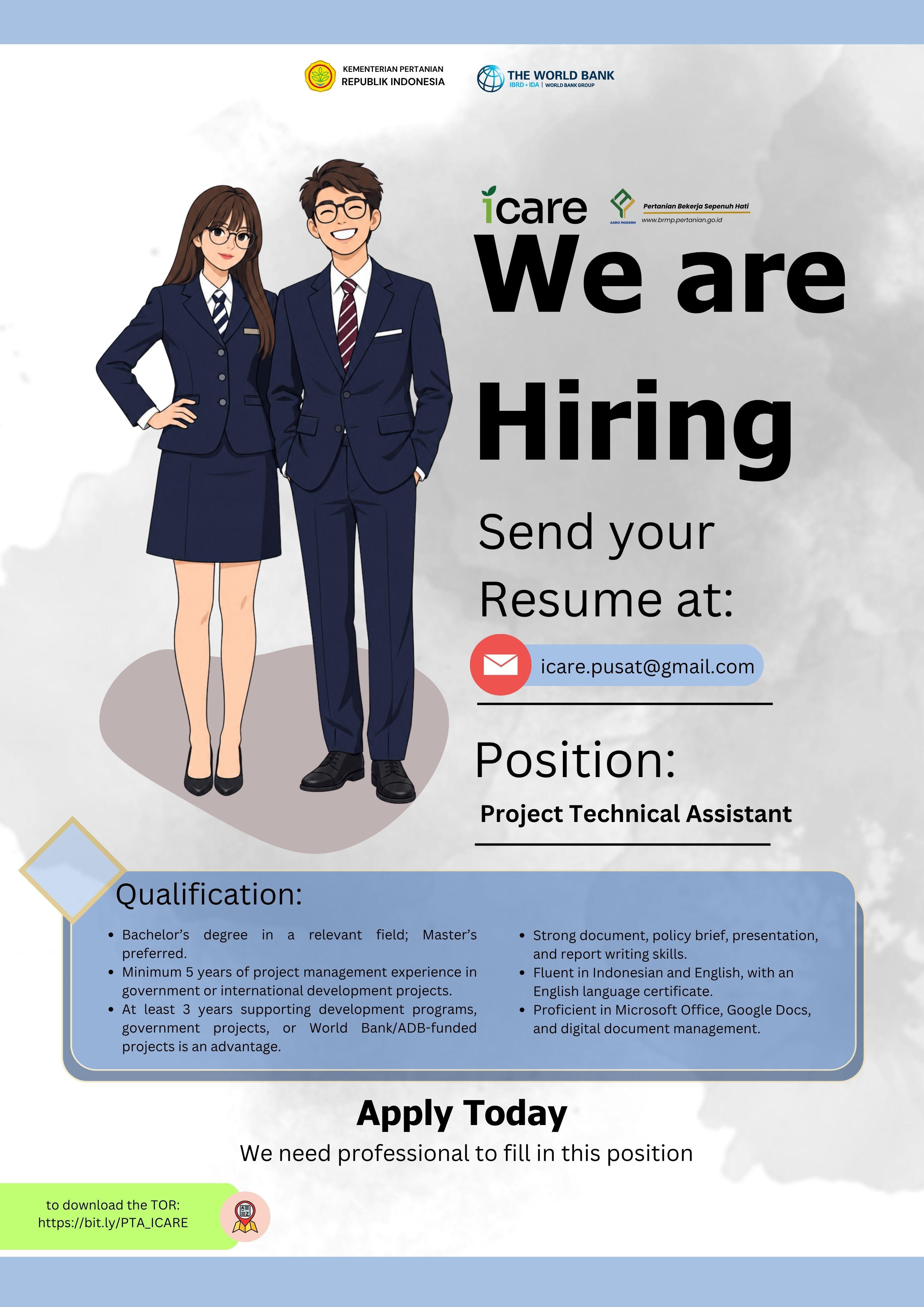 Project Technical Assistant (PTA) Recruitment